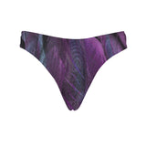 Underwear Women's Classic Thong, Purple Feather (Model L5)