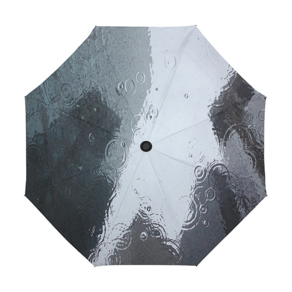 Anti-UV Automatic Umbrella - Rainy Skylines -  (Outside Printing)(Model U09)