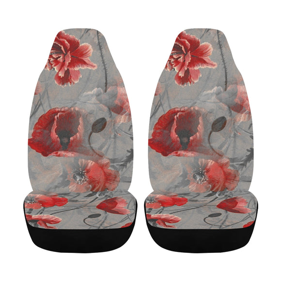 Car Seat Cover Poppies Airbag Compatible (Set of 2)