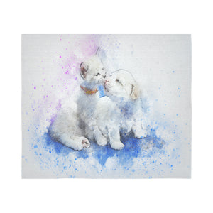 FOX PRODUCTS- Wall Tapestry The Bond Between Cats And Dogs 60"x51"