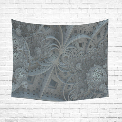 Wall Tapestry Grey Fractal 60"x 51"