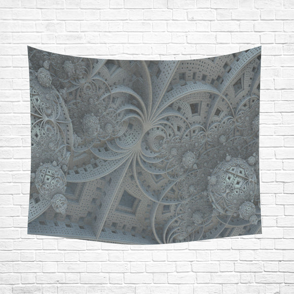 Wall Tapestry Grey Fractal 60