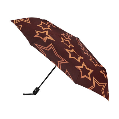 Anti-UV Automatic Gold Stars Umbrella (Outside Printing) (Model U09)