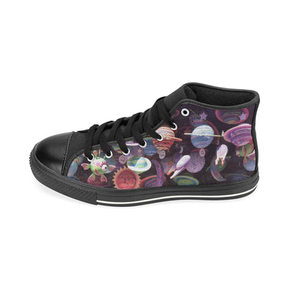 Women's High Top Alien Planet Shoes (Model 017) (Made in USA)