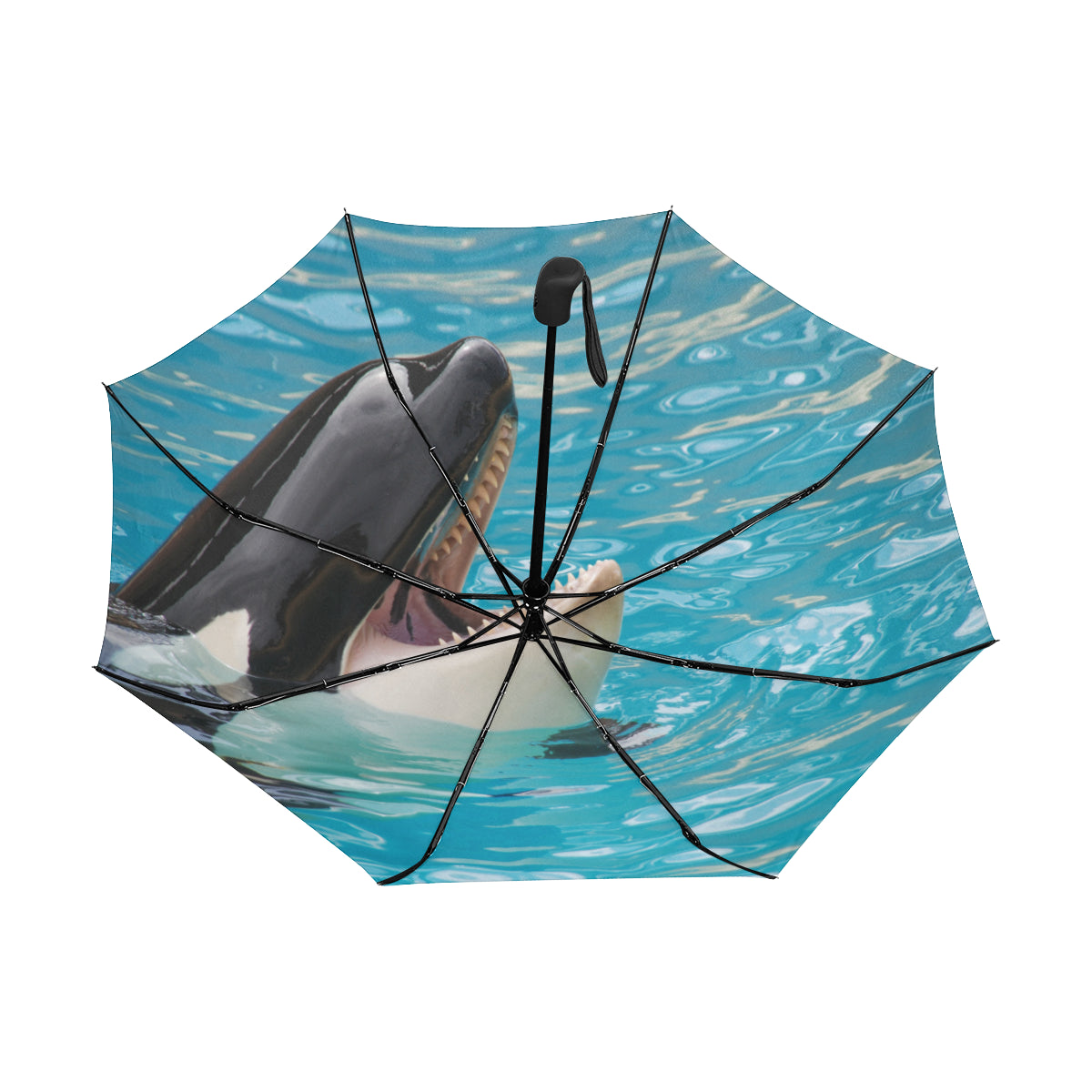 Anti-UV Automatic Orca Whale Umbrella (Underside Printing) (Model U06)