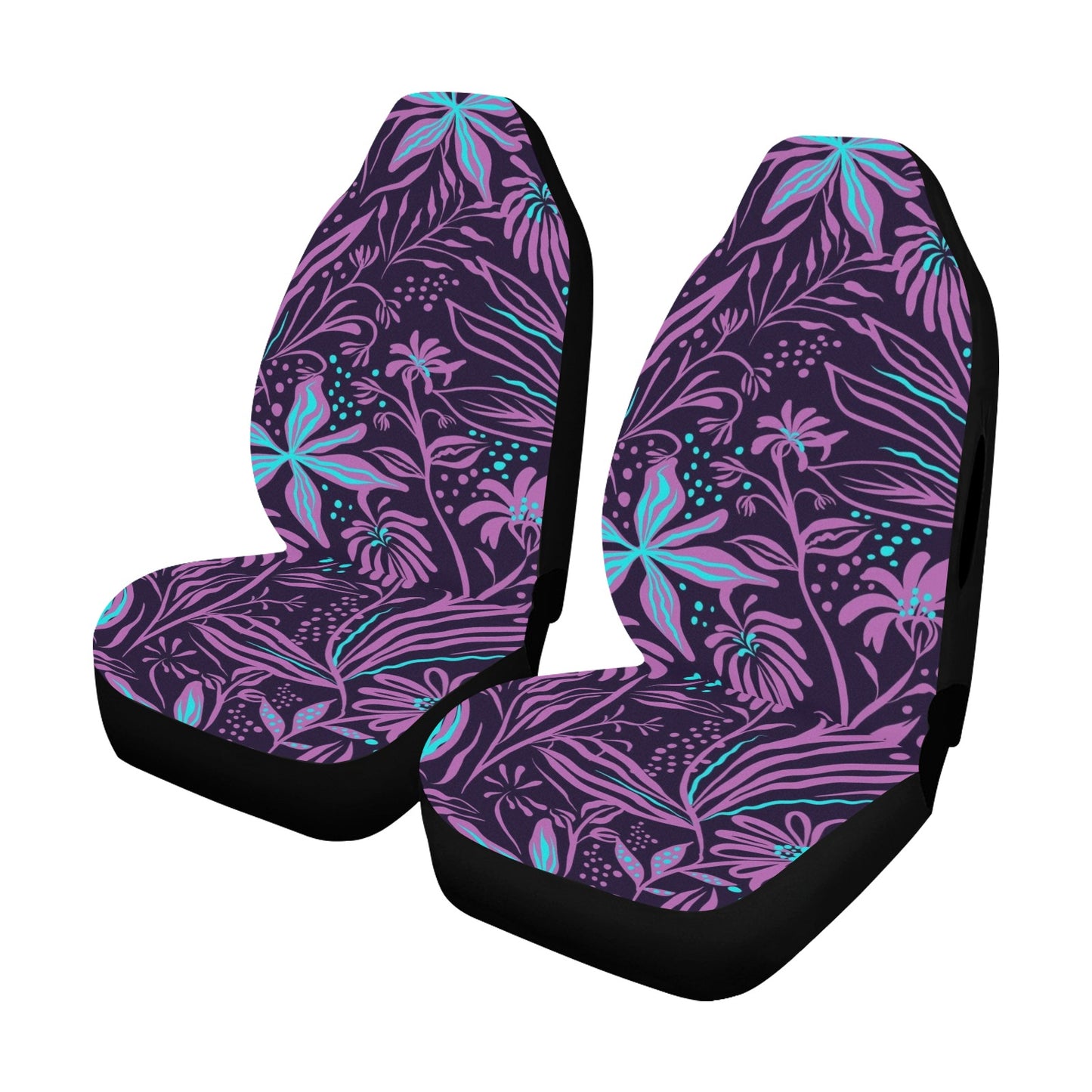 Car Seat Cover Electric Floral Splash Airbag Compatible (Set of 2)