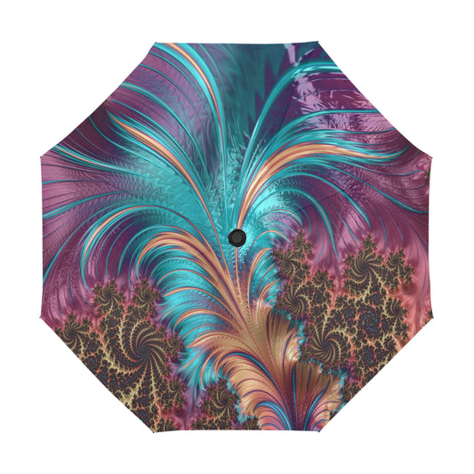 Anti-UV Automatic Fractal Feather Umbrella (Model U009)