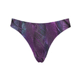 Underwear Women's Classic Thong, Purple Feather (Model L5)