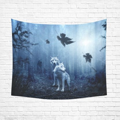 FOX PRODUCTS- Wall Tapestry The Wolves Forest  60"x 51"