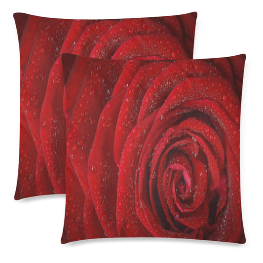 Throw Pillow Cover Rosa 18" x 18" (Twin Sides) (Set of 2)