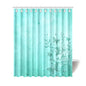 Sea Green Butterfly Trim Shower Curtain