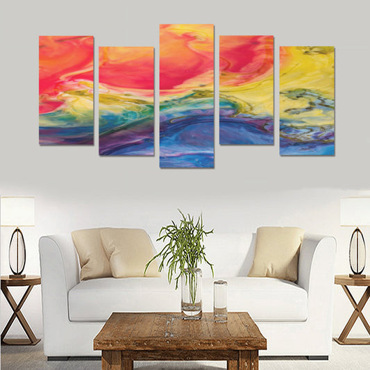 FOX PRODUCTS- Canvas Wall Art Prints (No Frame) 5-Pieces/Set F A Splash Of Color