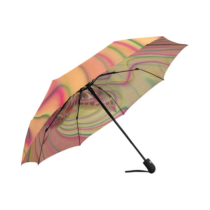 Automatic Foldable Orange Swirl Butterfly Umbrella