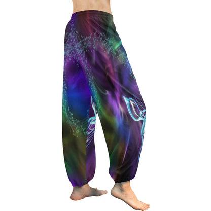 Women's Butterfly Swirl All Over Print Harem Pants (Model L18)