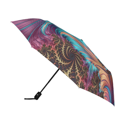 Anti-UV Automatic Fractal Feather Umbrella (Model U009)
