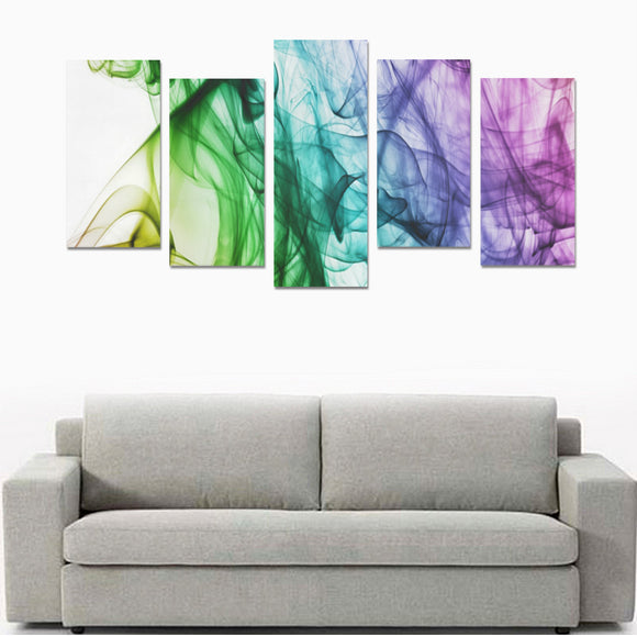 FOX PRODUCTS- Canvas Wall Art Prints (No Frame) 5-Pieces/Set F Color Smoke