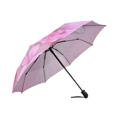 Anti-UV Automatic Foldable Pink Butterfly Umbrella