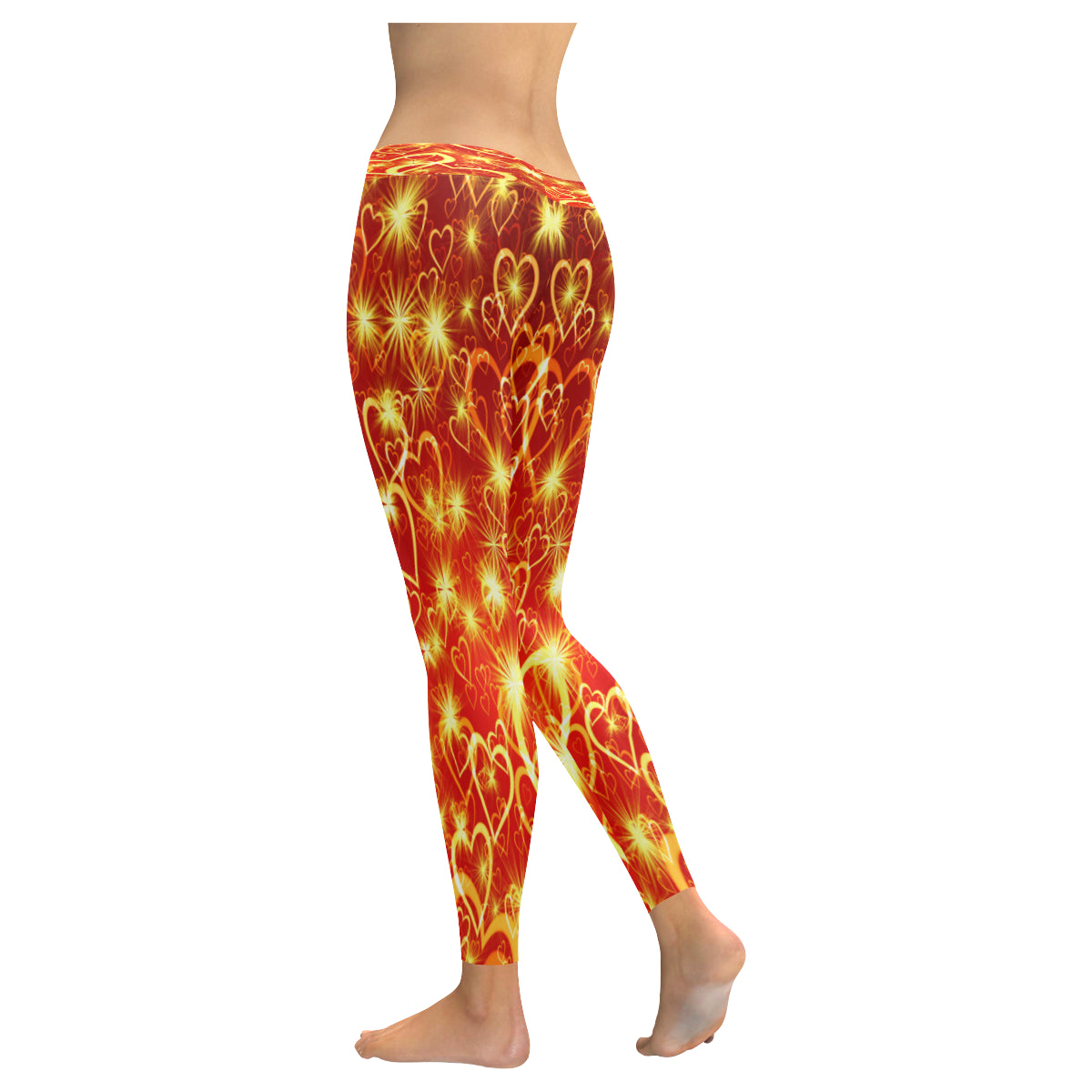 Women's Leggings Valentine's Sparkle (Made in USA)