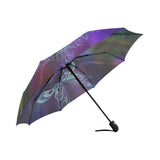 Automatic Foldable Purple Swirl Butterfly Umbrella