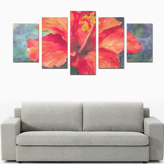 FOX PRODUCTS- Canvas Wall Art Prints (No Frame) 5-Pieces/Set D The Bloom