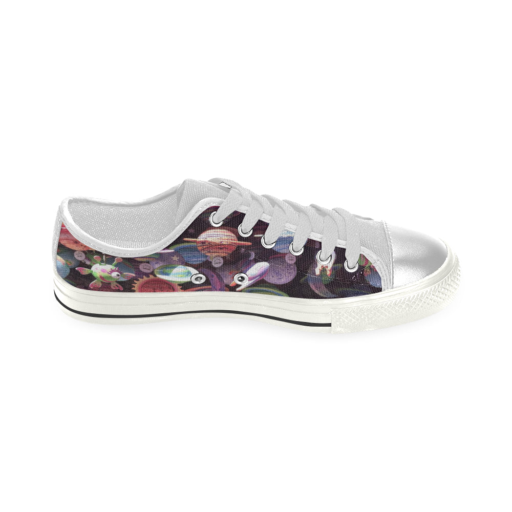 Women's Canvas Alien Planet Shoes (Model 018) (Made In USA)