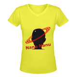 V-Neck Space Head  T-shirt (women's)