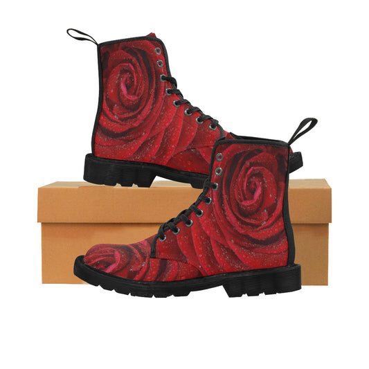 Winter Lace Up Canvas Women's Rosa Boots (Model1203H)