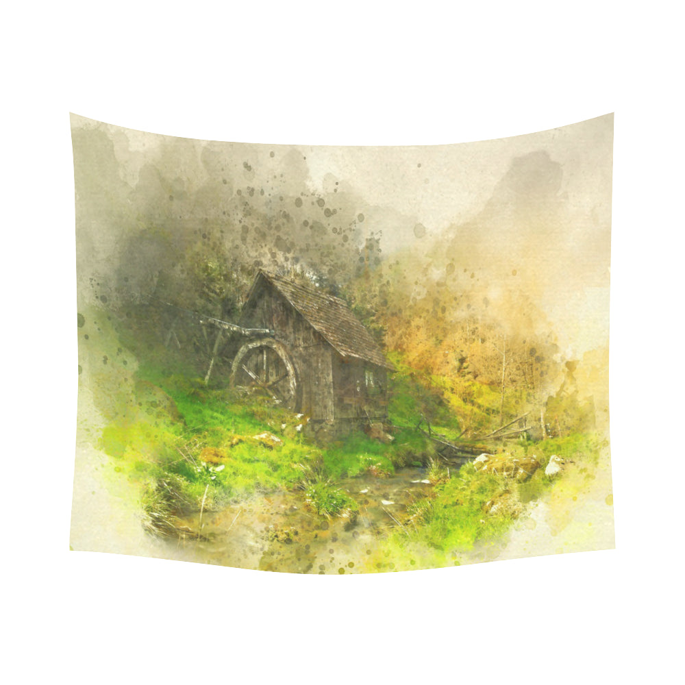 FOX PRODUCTS- Wall Tapestry The Shack On The Hill 60"x 51"