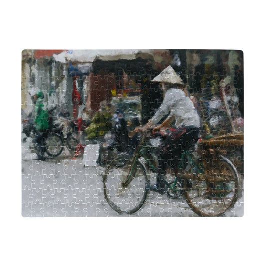FOX PRODUCTS- Rectangle Jigsaw Puzzle A Bike Ride In China (A3 Size)(252 Pieces)