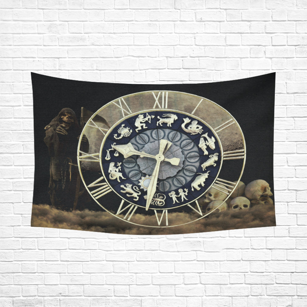 Zodiac Clock Wall Tapestry (90"x60")