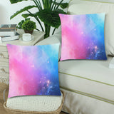 FOX PRODUCTS- Throw Pillow Cover 18"x 18" (Twin Sides) (Set of 2) Pixel Galaxy