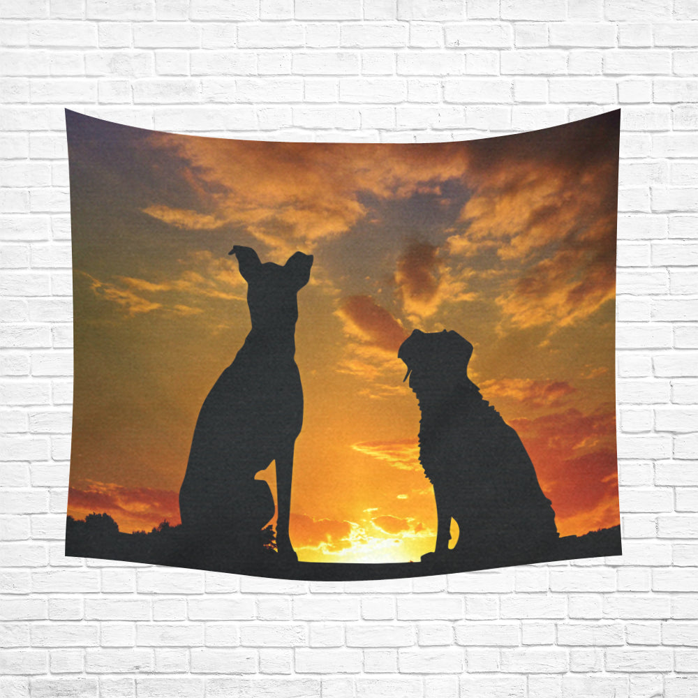 Wall Tapestry Dogs Horizon 60"x 51"