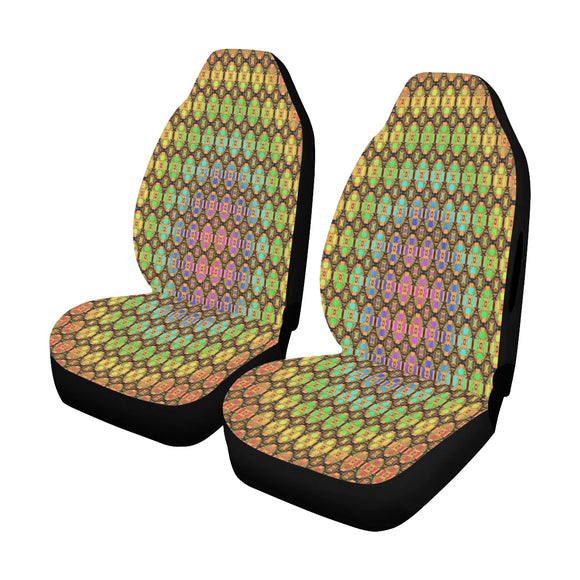 Car Seat Cover Rainbow Tile Airbag Compatible (Set of 2)
