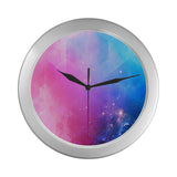 FOX PRODUCTS- Silver Boys Celebrating Elegant Wall Clock  Fractal Space Clock