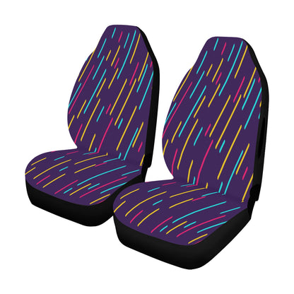 FOX PRODUCTS - Car Seat Cover Airbag Compatible - "Colored Rain" - (Set of 2)