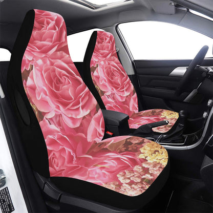 Car Seat Cover Pink Rose Garden Airbag Compatible (Set of 2)