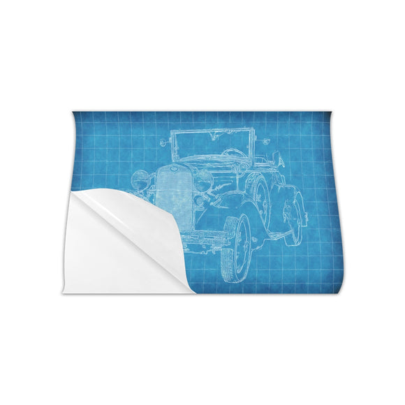 FOX PRODUCTS- Poster- Old car Blueprints