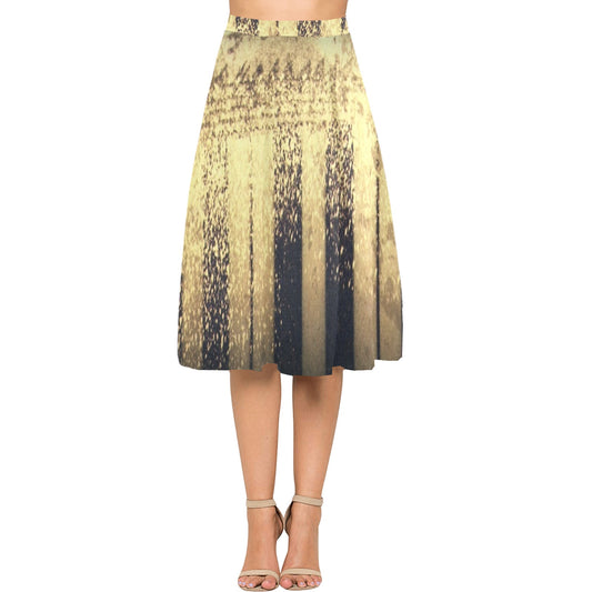 Women's Crepe Faded Bottom Keys Skirt (Model D16)