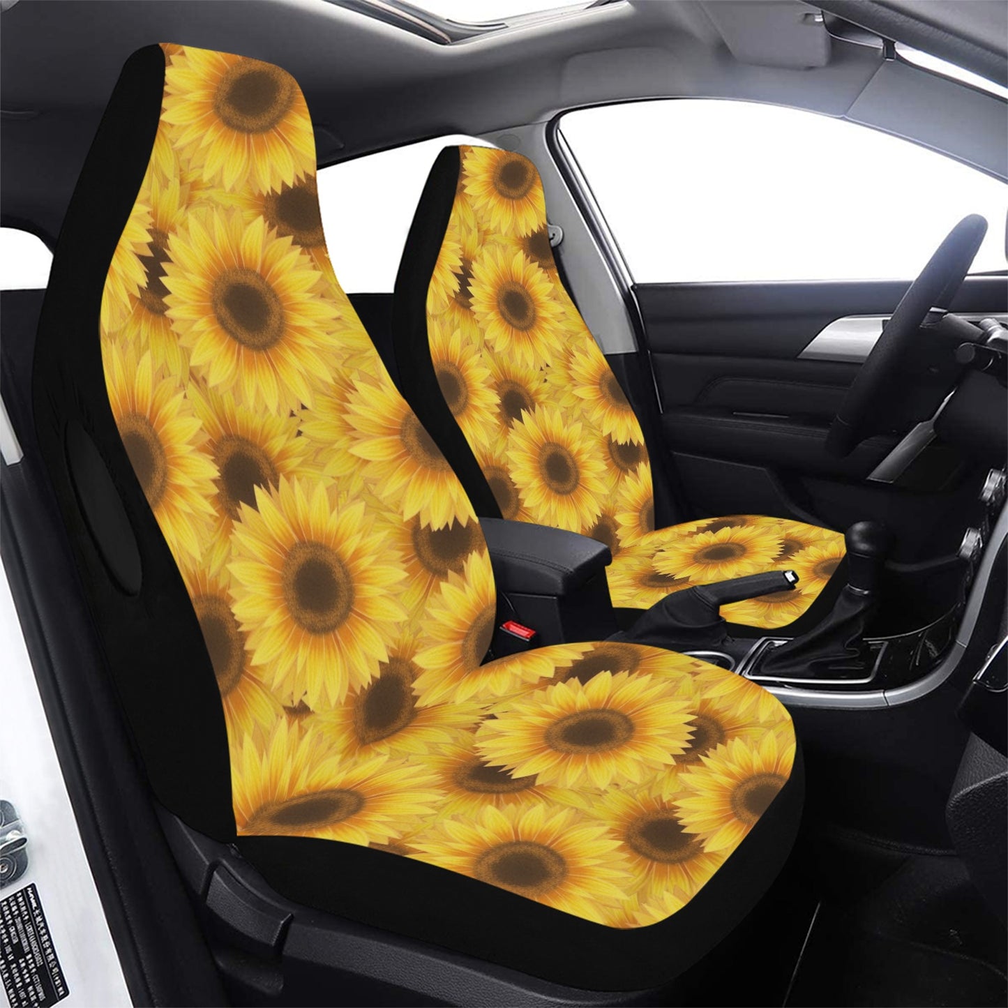 Car Seat Cover Sunflower Garden Airbag Compatible (Set of 2)