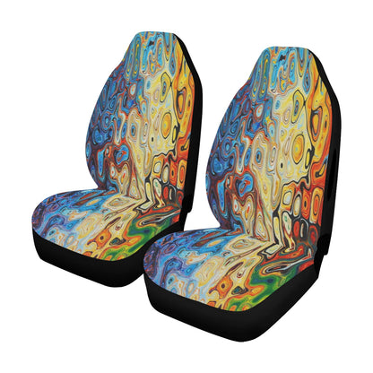 FOX PRODUCTS - Car Seat Cover Airbag Compatible | Rainbow Snakeskin | (Set of 2)