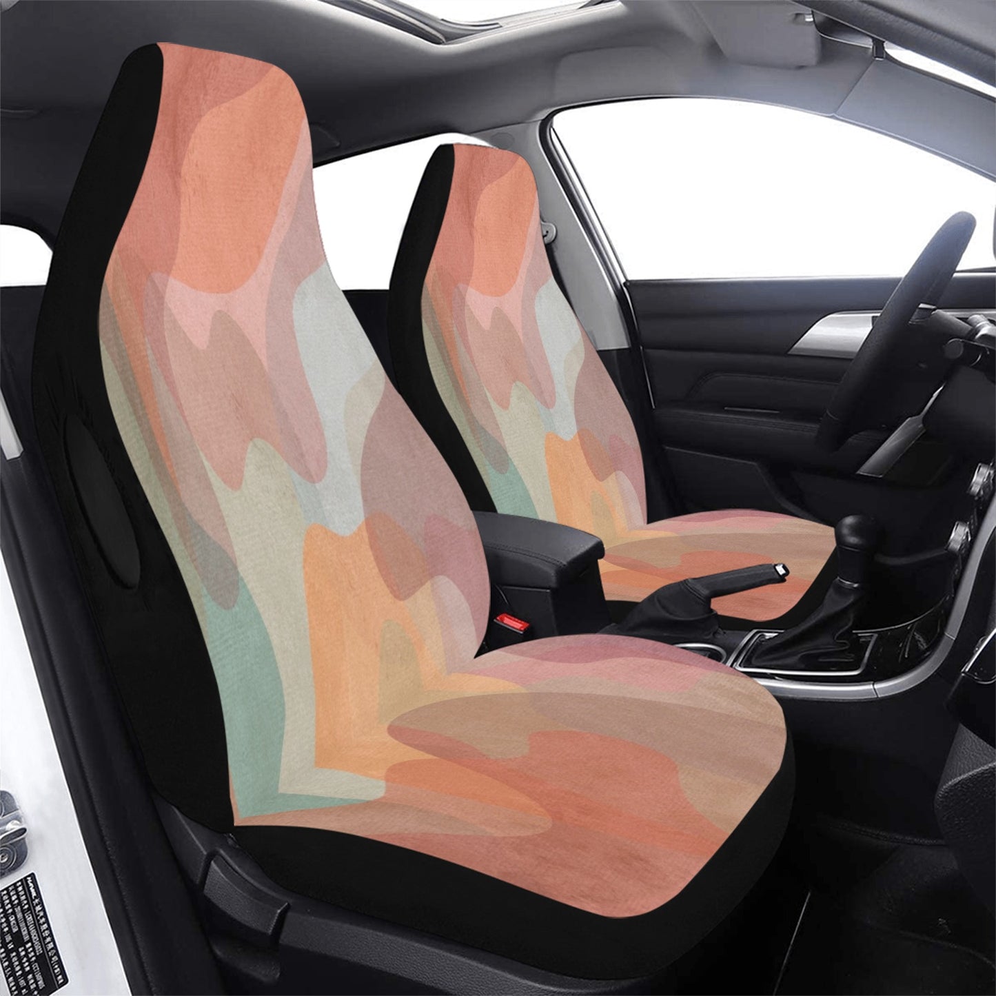 FOX PRODUCTS - Car Seat Cover | Waved Wonders | Airbag Compatible(Set of 2)