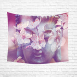Wall Tapestry Buddha Flowers 60"x 51" (2 colors)