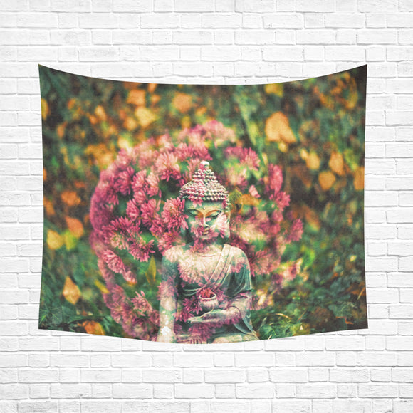 Wall Tapestry Buddha Leaves 60