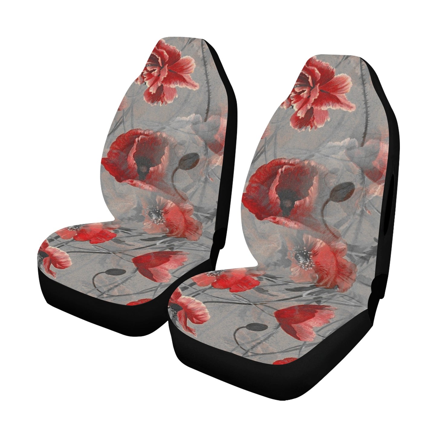 Car Seat Cover Poppies Airbag Compatible (Set of 2)