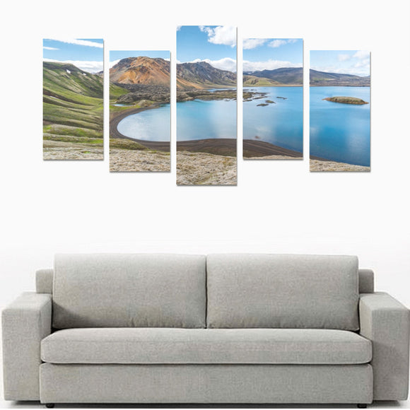 FOX PRODUCTS- Canvas Wall Art Prints(No frame) - The Lake - 5-Pieces/Set F