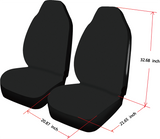 Car Seat Cover Black Floral Elegance Airbag Compatible (Set of 2)