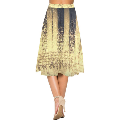 Women's Crepe Faded Top Keys Skirt (Model D16)