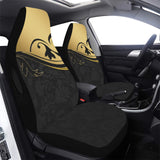 Car Seat Cover Black Floral Elegance Airbag Compatible (Set of 2)