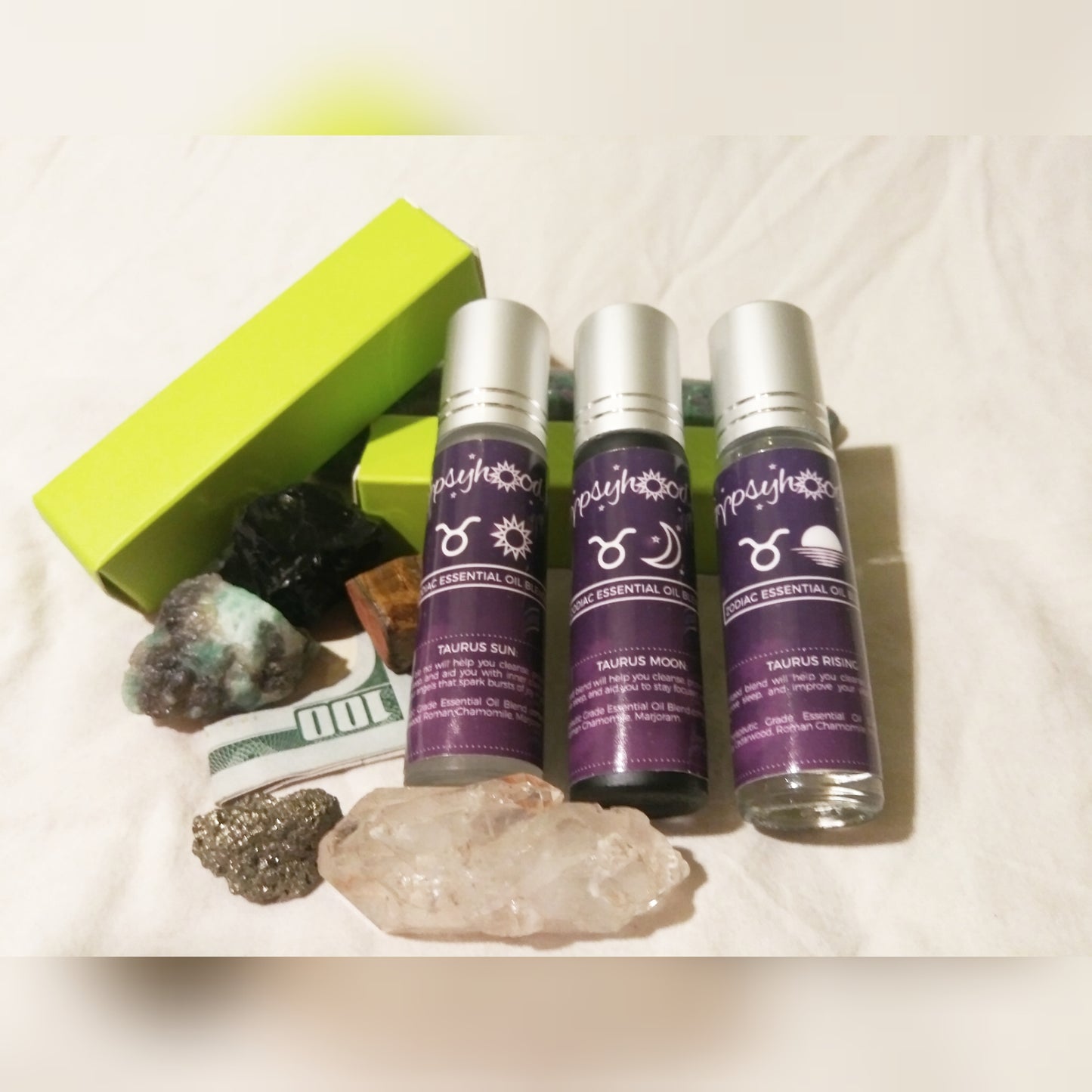 Roller Bottle Zodiac Moon Oils- Reiki Infused