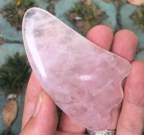 Large nature rose crystal quartz gemstone massage wand reiki healing